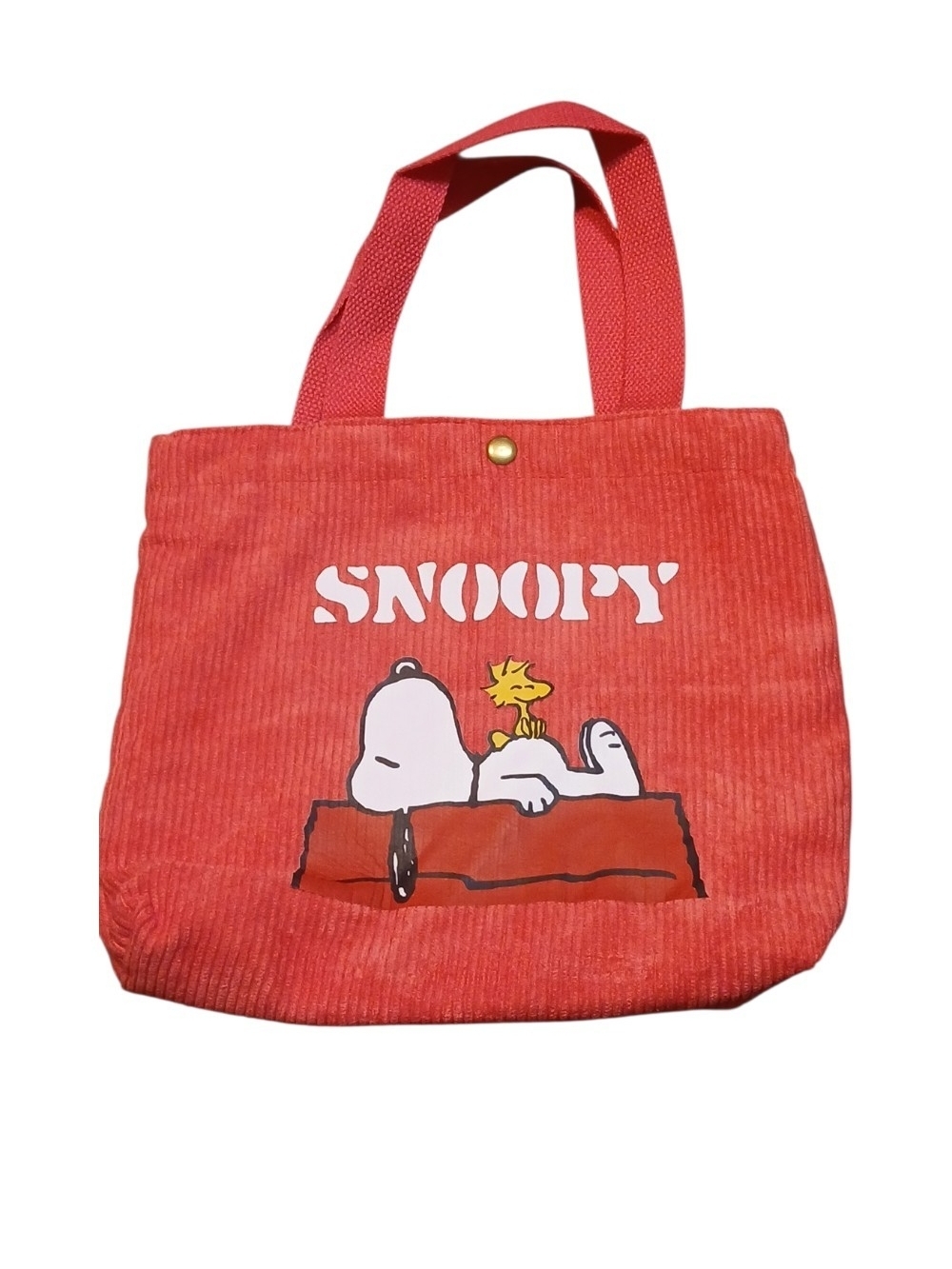 Peanuts -Corduroy ECO Friendly Tote/Hand Bag,Canvas lining,The Gang is All Here!